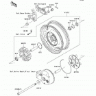 Vulcan 1600 Nomad (VN1600-D7FA) Заднее колесо и цепь