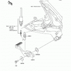 Ninja 650R (EX650-A6F) Педаль тормоза