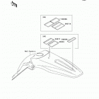 KX450F (KX450-D8F) Наклейки предупреждения