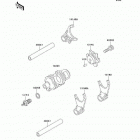 KLR650 (KL650-A7F) Валы и вилки переключения передач
