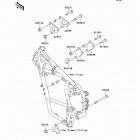 KLR650 (KL650-A7F) Крепление двигателя