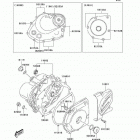KLX125 (KLX125-A6F) Крышки двигателя