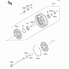 Concours (ZG1000-A6F) Заднее колесо и цепь