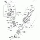 Vulcan 1600 Classic (VN1600-E6F) Цилиндр и поршни