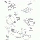 KLR650 (KL650-A19) Наклейки предупреждения
