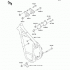KLR650 (KL650-A19) Крепление двигателя