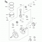 KDX220R (KDX220-A11) Коленвал и поршни