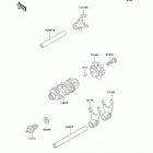 KLR250 (KL250-D17) Валы и вилки переключения передач