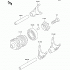 KX100 (KX100-D3) Валы и вилки переключения передач