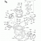 KX85 (KX85-A3) Цилиндр и головка цилиндров