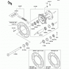KX125 (KX125-M3) Задняя ступица колеса