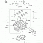 Ninja 500R (EX500-D7) Головка цилиндра