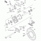 KX65 (KX65-A6) Задняя ступица колеса