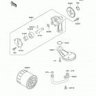 Ninja 500R (EX500-D7) Масляный и водяной насос. фильтр масленый