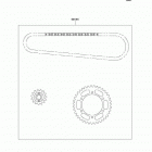 Ninja 500R (EX500-D7) Цепь комплект