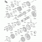 Ninja 500R (EX500-D7) Трансмиссия