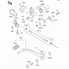 Ninja 500R (EX500-D10) Механизм переключения передач