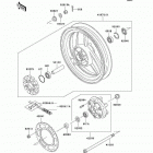Ninja 500R (EX500-D10) Заднее колесо и цепь