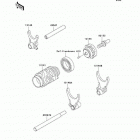 KX125 (KX125-M3) Валы и вилки переключения передач