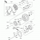 Vulcan 500 LTD (EN500-C8) Заднее колесо и цепь