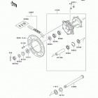 KX500 (KX500-E16) Задняя ступица колеса