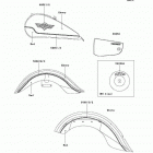 Vulcan 1500 Classic (VN1500-E7) Decals(red / ebony)