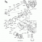 Z1000 (ZR1000-A2) Масляный и водяной насос. фильтр масленый