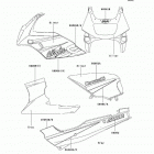 Ninja 500R (EX500-D10) Decals(silver)(d10)