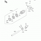 Vulcan 1500 Classic (VN1500-E6) Валы и вилки переключения передач