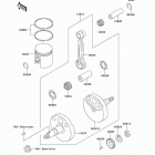 KX60 (KX60-B19) Коленвал и поршни