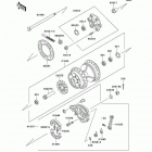 KLR250 (KL250-D17) Задняя ступица колеса