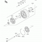 Vulcan 1500 Classic (VN1500-E3) Заднее колесо и цепь