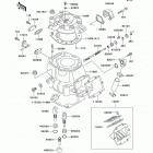 KX500 (KX500-E14) Цилиндр и головка цилиндров