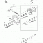 KX500 (KX500-E14) Задняя ступица колеса