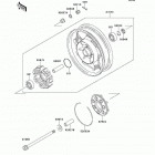 Vulcan 1500 Nomad (VN1500-G2A) Заднее колесо и цепь