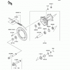 KDX220R (KDX220-A7) Задняя ступица колеса
