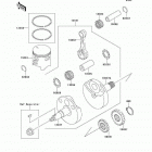 KX100 (KX100-C3) Коленвал и поршни