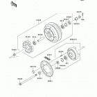 Vulcan 800 Drifter (VN800-C2) Заднее колесо и цепь