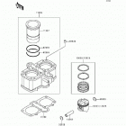Vulcan 500 LTD (EN500-C5) Цилиндр и поршни