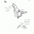KDX200 (KDX200-H2) Наклейки предупреждения
