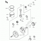 KDX200 (KDX200-H2) Коленвал и поршни