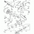 Vulcan 800 (VN800-A2) Масляный и водяной насос. фильтр масленый