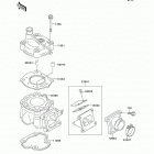 KX60 (KX60-B10) Цилиндр и головка цилиндров