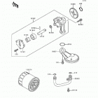Ninja 500 (EX500-D1) Масляный и водяной насос. фильтр масленый