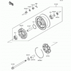 Vulcan 1500 Classic (VN1500-E1) Заднее колесо и цепь