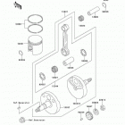 KX60 (KX60-B10) Коленвал и поршни