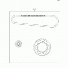 Ninja 500 (EX500-D1) Цепь комплект