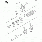 Ninja 500 (EX500-D1) Валы и вилки переключения передач