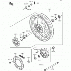 Ninja 500 (EX500-D1) Заднее колесо и цепь