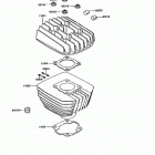 KE100 (KE100-B13) Цилиндр и головка цилиндров